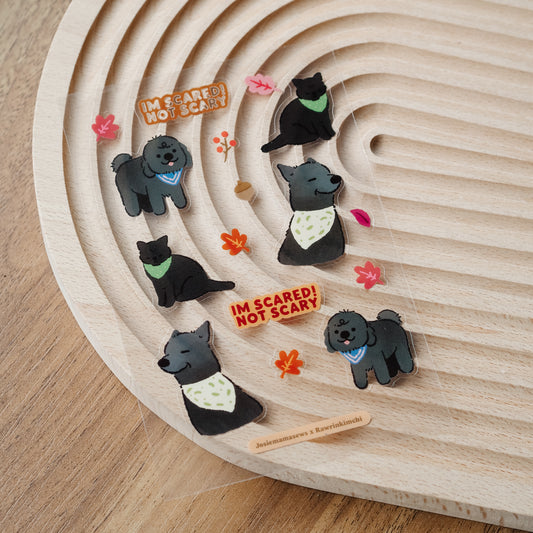 Im Scared Not Scary Transparent Sticker Sheet