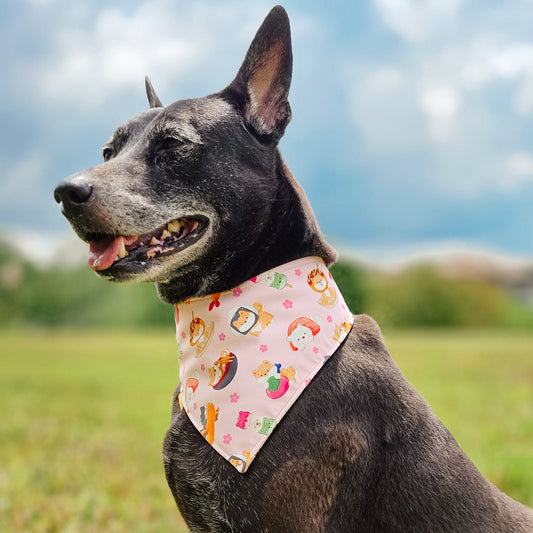 Shiba Tempura (Pink) Reversible Bandana