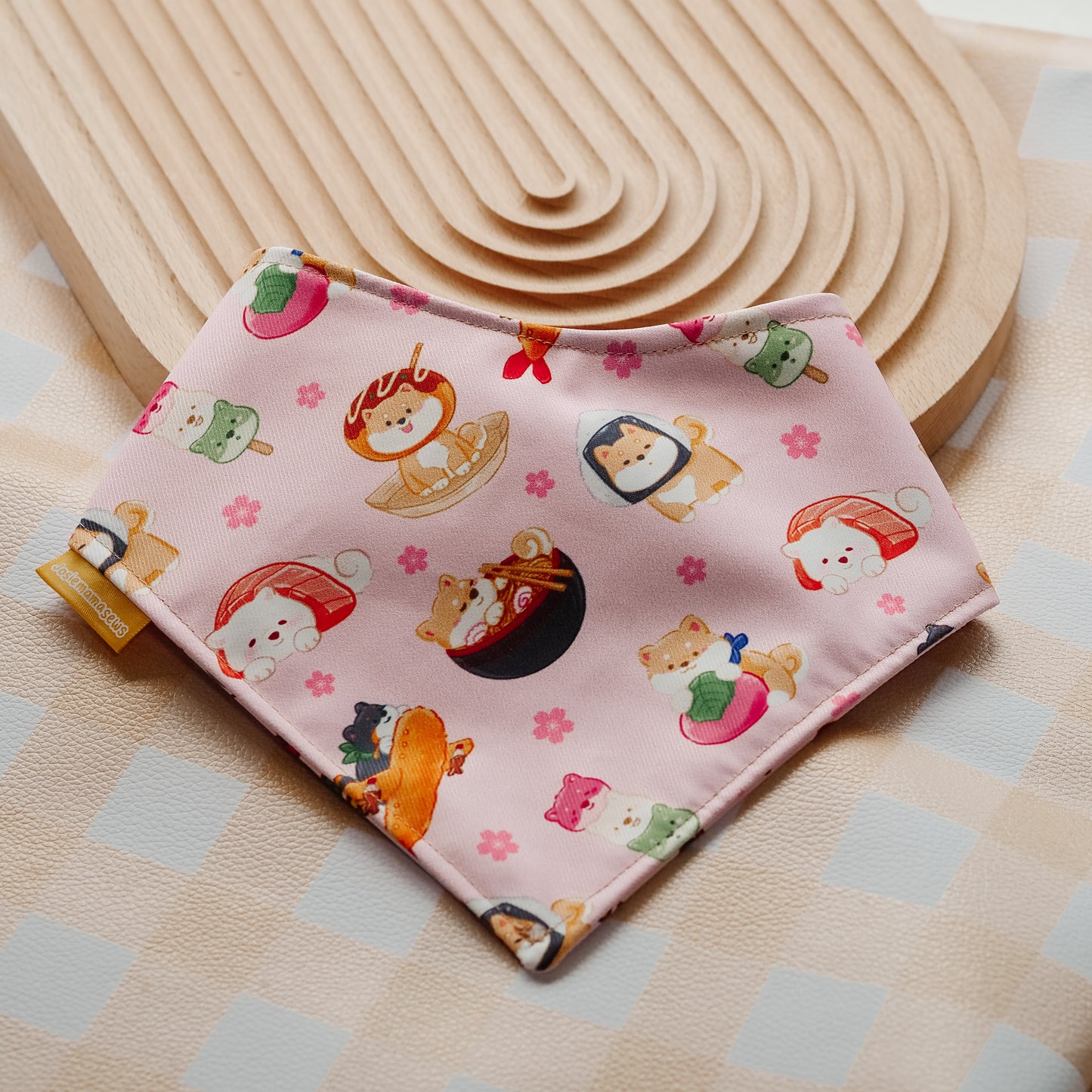 Shiba Tempura (Pink) Reversible Bandana