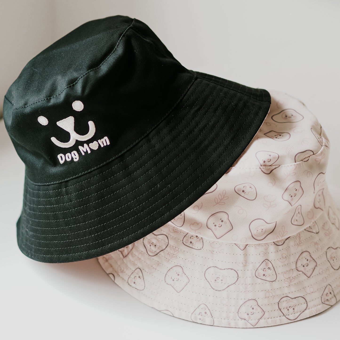 Reversible Oatcrafts x Dog Mom Bucket Hat (Wide brim)