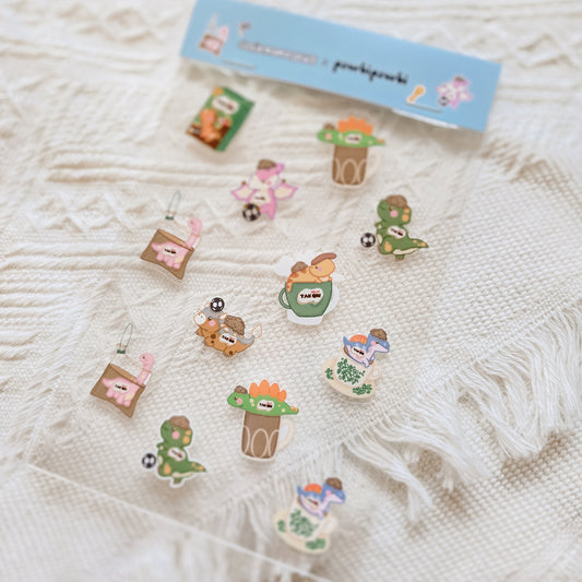 Tak Qiu Dino Transparent Sticker Sheet