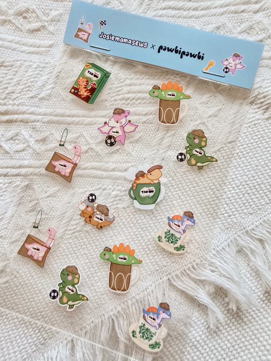 Tak Qiu Dino Transparent Sticker Sheet