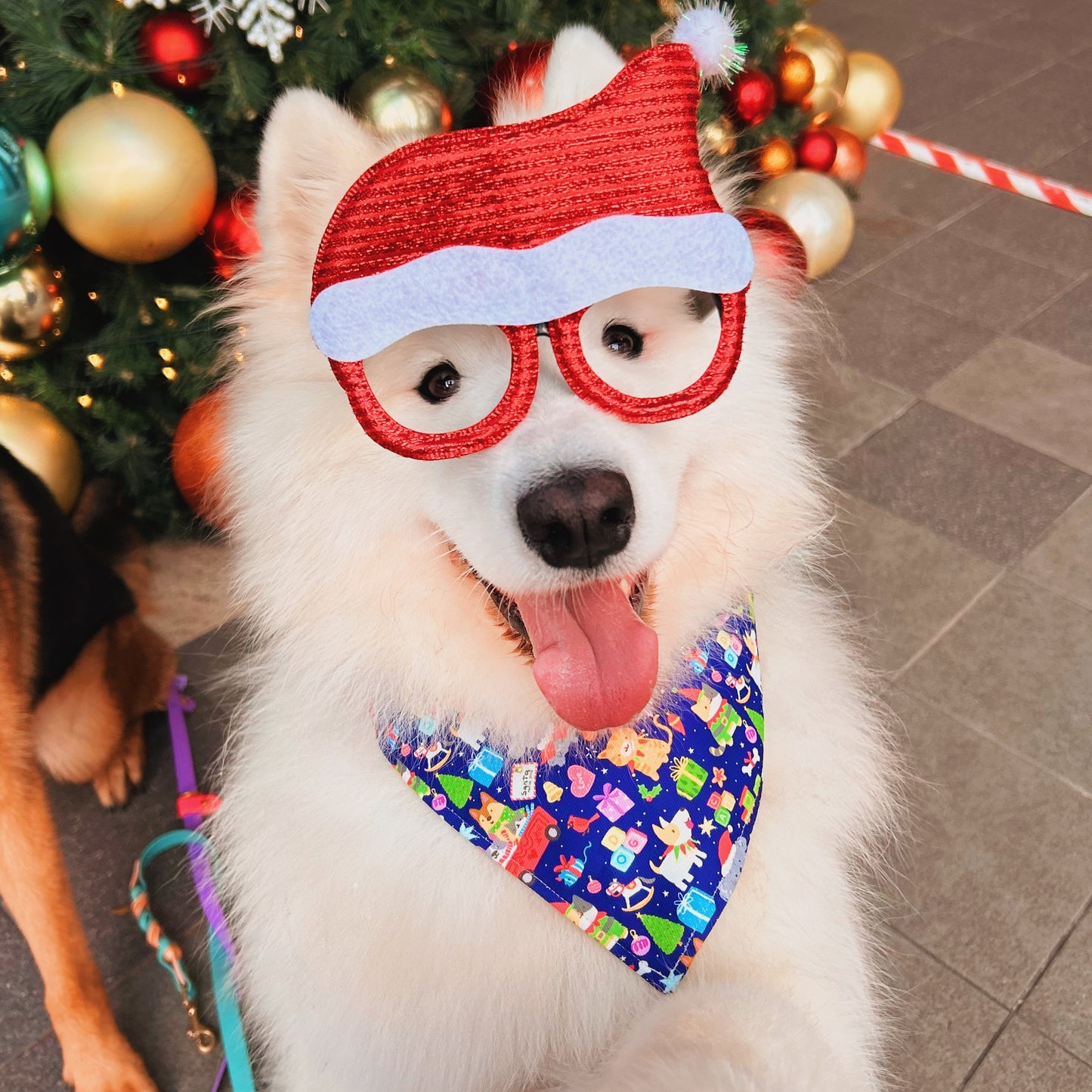 Santa’s Workshop (Dark Blue) Reversible Bandana