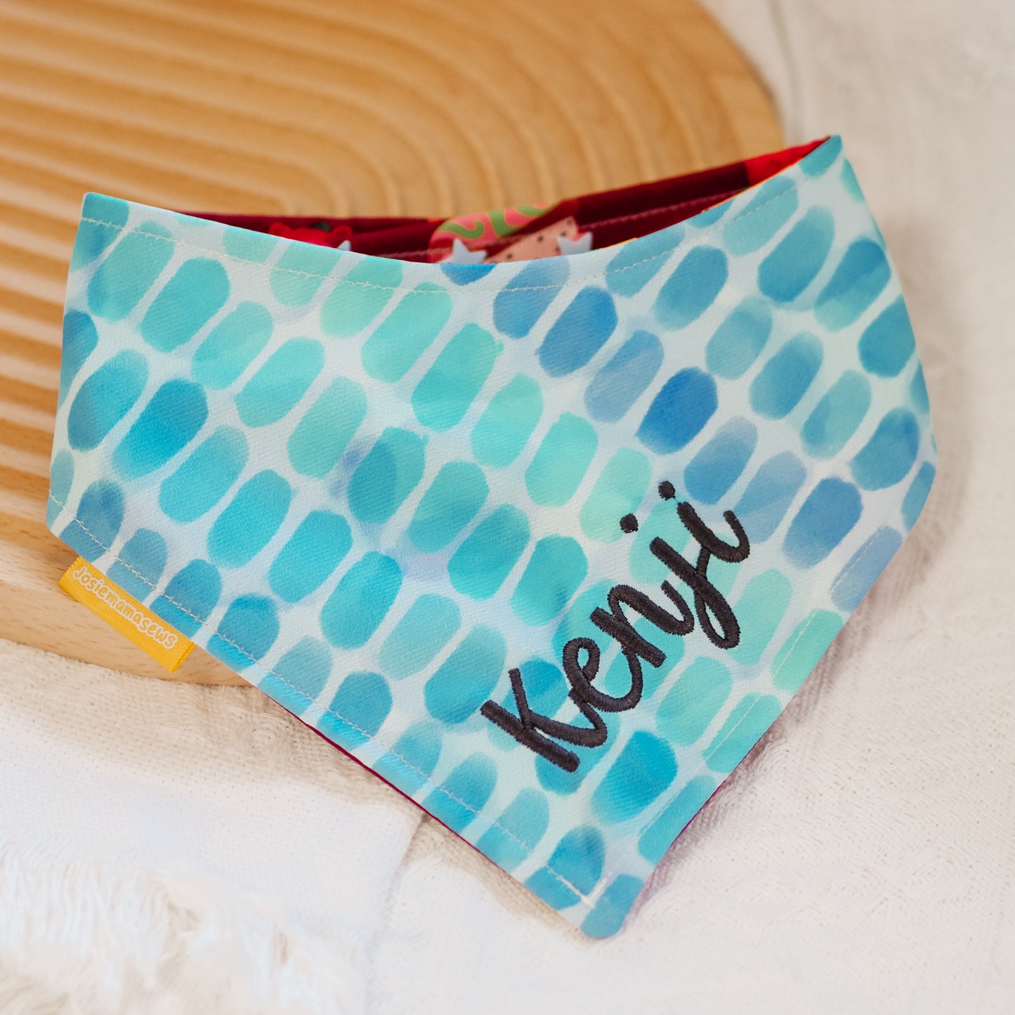 Watercolor Raindrops Reversible Bandana
