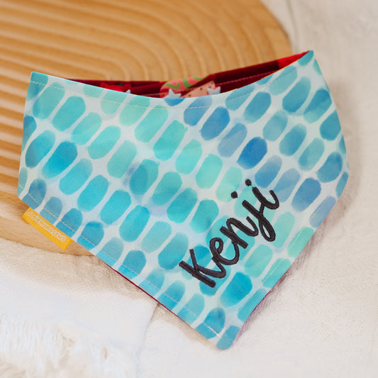 Watercolor Raindrops Reversible Bandana