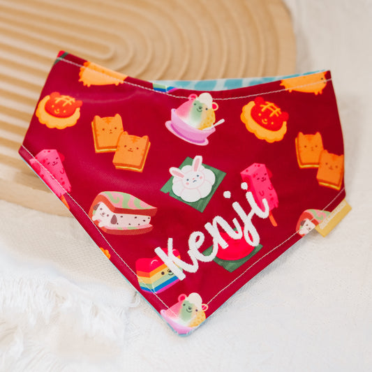 Animal Snacks (Maroon) Reversible Bandana