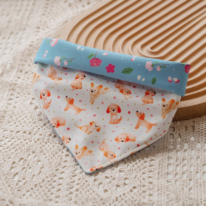 Watercolor Lil Brown Doggo Reversible Bandana