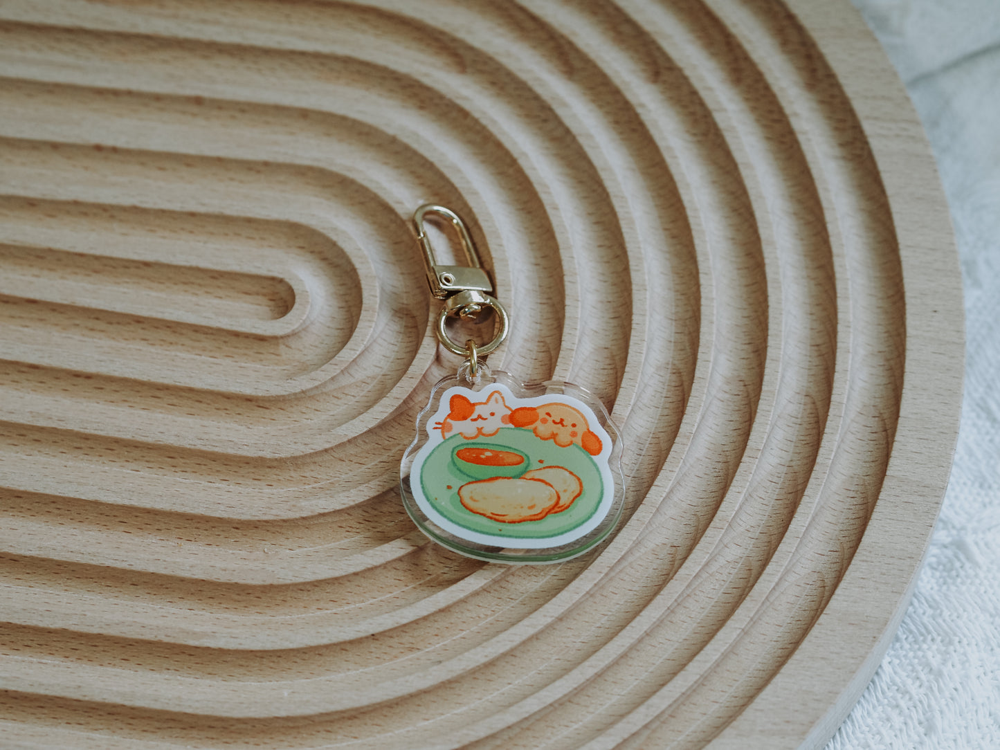 Roti Prata Keychain Display