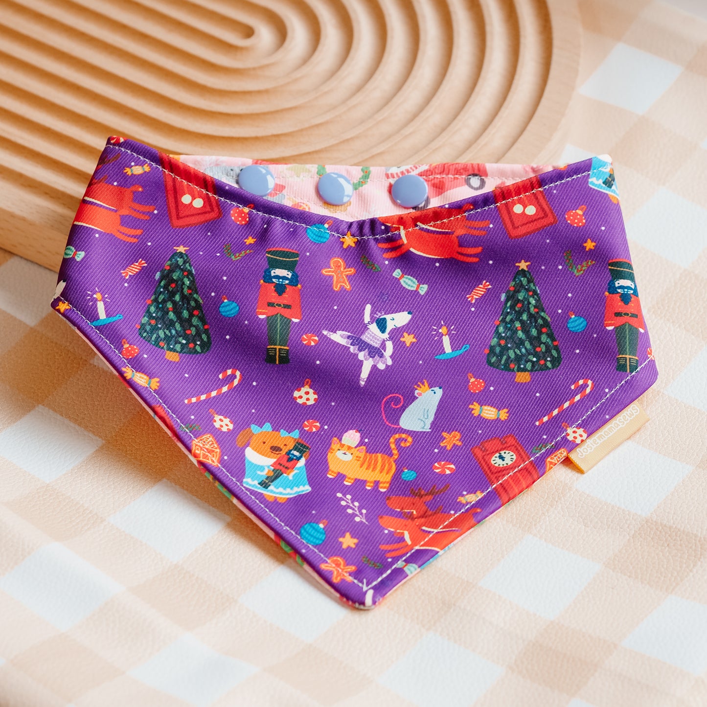 Nutcracker Reversible Bandana (Purple)