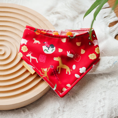 Zodiac Parade Reversible Bandana (Red)