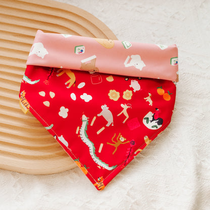 Zodiac Parade Reversible Bandana (Red)