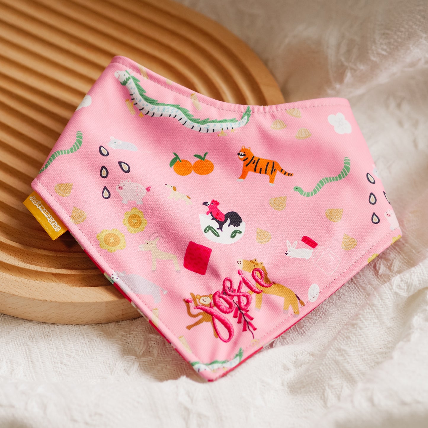 Zodiac Parade Reversible Bandana (Pink)