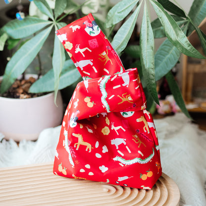 Handmade Reversible Japanese Knot Bag