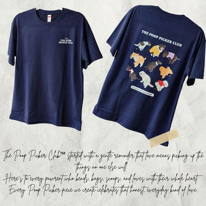 Poop Picker Club - Dog Unisex T-Shirt (Navy)