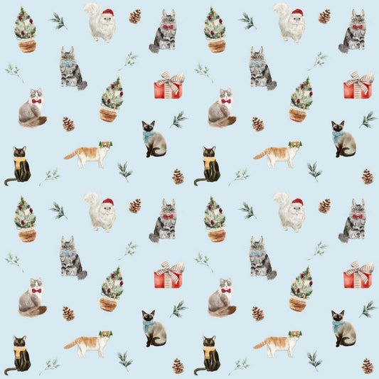 Meowy Christmas Reversible Bandana