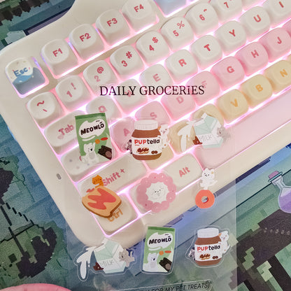 Daily Groceries Transparent Sticker Sheet