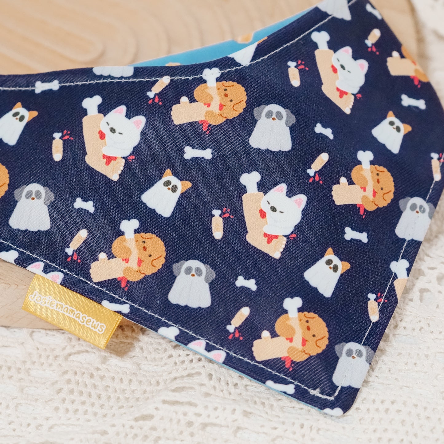 Doggo and Bone Reversible Bandana