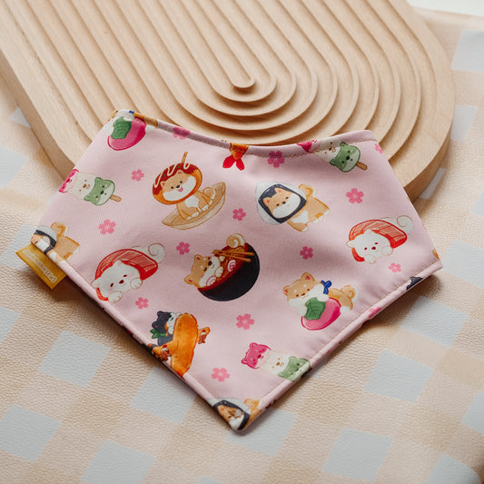 Shiba Tempura (Pink) Reversible Bandana