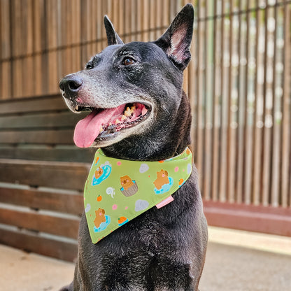 Capybara Onsen Reversible Bandana