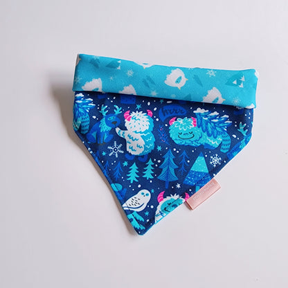 Snow Yeti Size M Reversible Bandana (foldover)