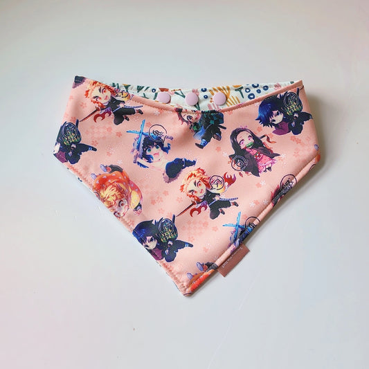 Demon slayer x flora Size L Reversible Bandana (curved)